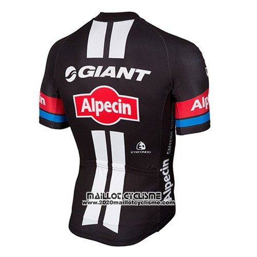 2016 Maillot Ciclismo Giant Alpecin Noir et Rouge Manches Courtes et Cuissard